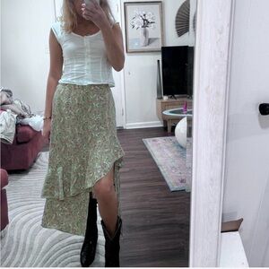 Gorgeous Vintage Floral Layered Maxi Skirt Brand New